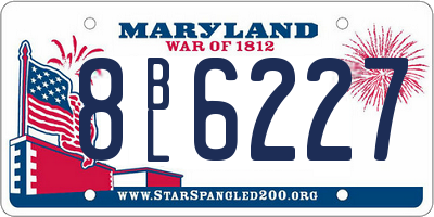 MD license plate 8BL6227