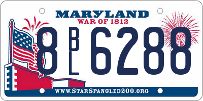 MD license plate 8BL6288