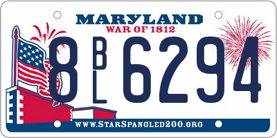 MD license plate 8BL6294