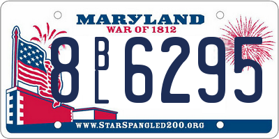 MD license plate 8BL6295