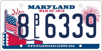 MD license plate 8BL6339