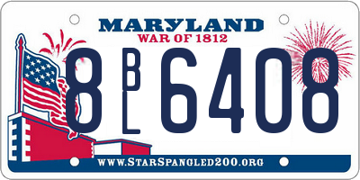 MD license plate 8BL6408