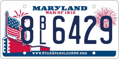MD license plate 8BL6429