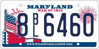 MD license plate 8BL6460