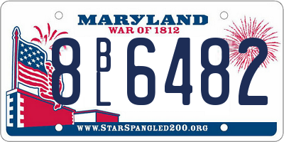 MD license plate 8BL6482
