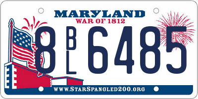MD license plate 8BL6485
