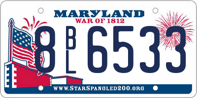 MD license plate 8BL6533