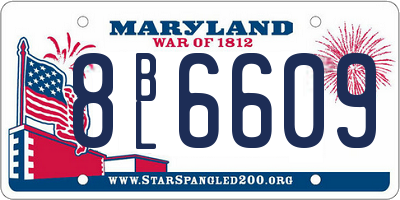 MD license plate 8BL6609