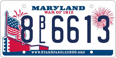MD license plate 8BL6613