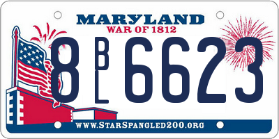 MD license plate 8BL6623