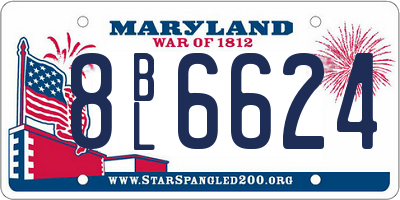 MD license plate 8BL6624