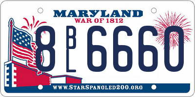MD license plate 8BL6660