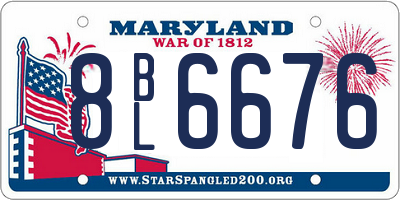 MD license plate 8BL6676