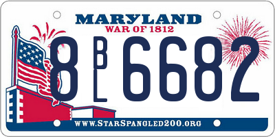 MD license plate 8BL6682