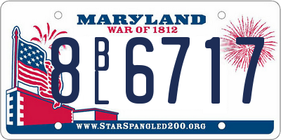MD license plate 8BL6717