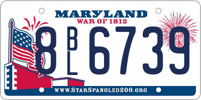 MD license plate 8BL6739