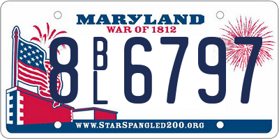 MD license plate 8BL6797