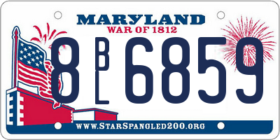 MD license plate 8BL6859