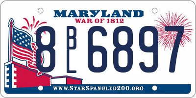 MD license plate 8BL6897