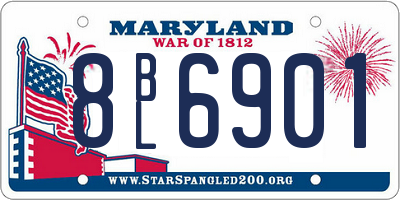 MD license plate 8BL6901
