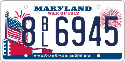 MD license plate 8BL6945