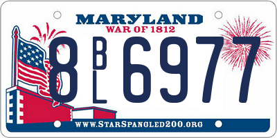 MD license plate 8BL6977
