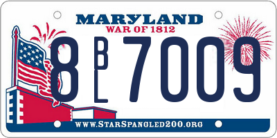 MD license plate 8BL7009