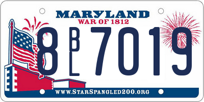 MD license plate 8BL7019