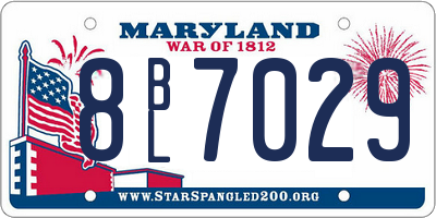 MD license plate 8BL7029