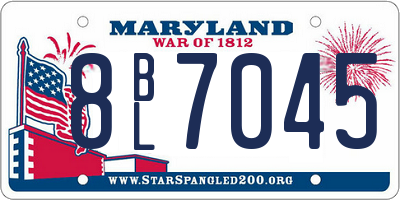 MD license plate 8BL7045