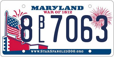 MD license plate 8BL7063