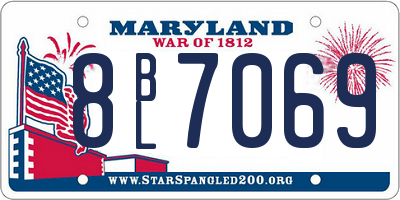 MD license plate 8BL7069