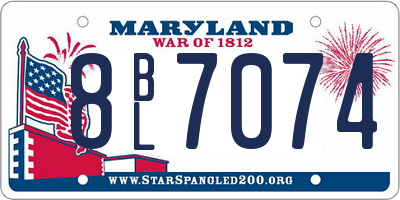 MD license plate 8BL7074