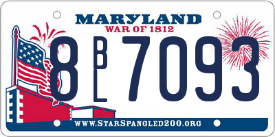 MD license plate 8BL7093