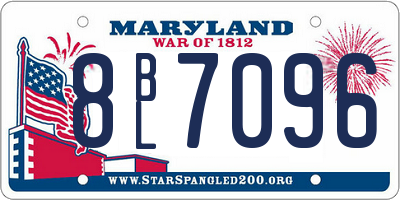MD license plate 8BL7096
