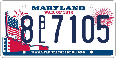 MD license plate 8BL7105