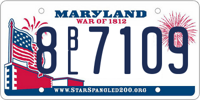 MD license plate 8BL7109