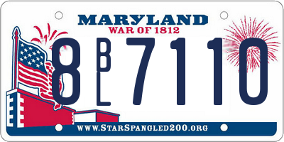 MD license plate 8BL7110