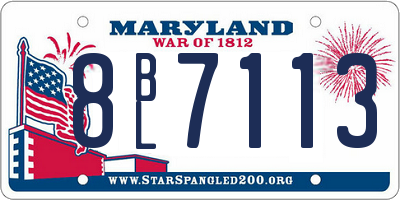 MD license plate 8BL7113