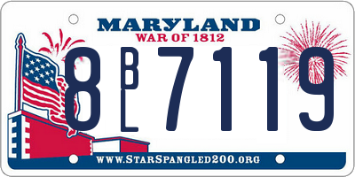 MD license plate 8BL7119