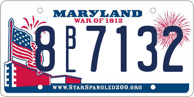 MD license plate 8BL7132
