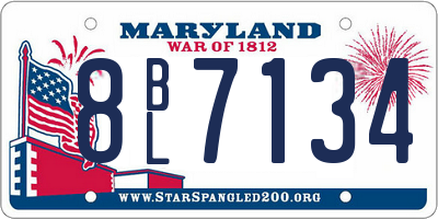 MD license plate 8BL7134