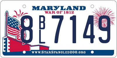 MD license plate 8BL7149