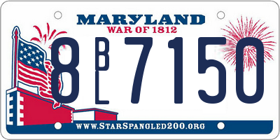 MD license plate 8BL7150