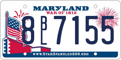 MD license plate 8BL7155