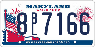 MD license plate 8BL7166