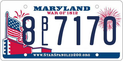 MD license plate 8BL7170