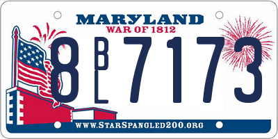 MD license plate 8BL7173