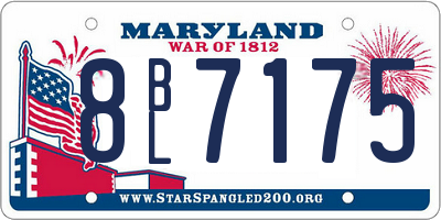 MD license plate 8BL7175