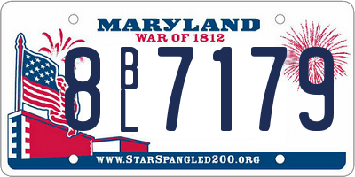 MD license plate 8BL7179